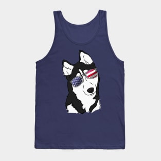 Patriotic Husky Tank Top